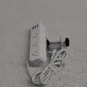 3 Outlet Desk Clamp Power Strip with USB C, White Flat Plug Desktop Edge Power Strip, Desk Mount Clamp Socket Connect 6.5 ft Thin Extension Cord for 1.6 inch Tables.