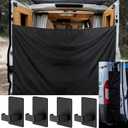 7x6 ft Large Camper Van Curtains Van Rear Door Shower Privacy Curtains with 2 Side Privacy Panels and Magnetic Hooks Adjustable Outdoor Shower Double Layer Changing Car Truck Travelling
