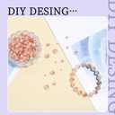 2 x 400 Pcs 6mm Assorted Colors Rondelle Glass Crystal Beads Loose Craft Bead for Bracelet Necklace Earring Keychain DIY Jewelry Making, White -Amber