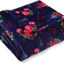 Betsey Johnson - Blanket, Ultra-Soft Plush Bedding, Warm & Cozy, Oversized Room Essentials (Floral, Queen)