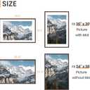 Upsimples 24x36 Poster Frame, Wall Decor Picture Frames, Brown 1 Pack | 24 x 36 Frame, 20x30 Frame with Mat for Gallery Wall, Family, Baby, Dog, Dorm, Christmas