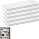 Wire Shelf Cover 36 X 12 Inch Wire Rack Cover Wood Shelf Covers for Pantry Shelving Closet Shelves Organization(White,5 Pack)