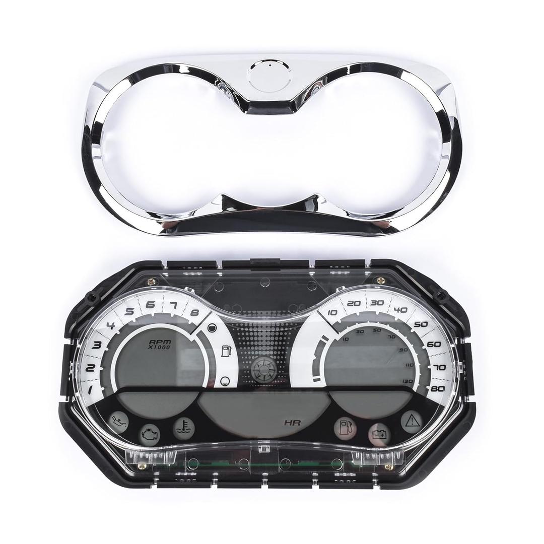 278002270 Upgrade LCD Speedometer Gauge Cluster with Chrome Bezel Replacement for SeaDoo GTX RXP RXT Wake 2006-2011 OE# 278002328, 278002326, 278002319, 278002317, 278002144 Vahaha