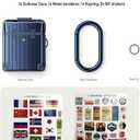 KOREDA Compatible with AirPods Case Cover, Funny Suitcase Design Case for Airpods 2nd Generation/1st Generation, Cute Fashion Protective Hard Case for Women Men with Keychain (Blue)