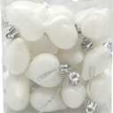 24Pcs Valentine's Day Heart Hanging Ornaments for Home Decoration, Lightweight Romantic Heart-Shaped Pendent Easy to Hang and Care, Portable Hanging Ornament for Livingroom (White)