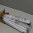 APEXCHASER Clothes Drying Rack, Foldable & Extendable Laundry Rack with Adjustable Size (14.57in-35.43inW), Space-Saving, Rust-Resistant Frame & Floor Protection for Indoor/Outdoor Use, White (Small)