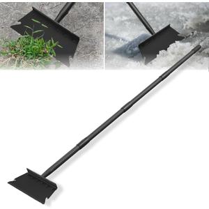 Garden Flat Shovel Scraper, Multifunctional Garden Cleaning Shovel with 59 Inch Long Handle, Heavy Duty Outdoor Floor Scraper for Weed Cleaning,Trenching,Edging and Removing Snow,Ice,Weeds,Dirty,Moss