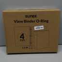 SUNEE 1.5 Inch Binders 3 Ring 4 Pack, Clear View 1 1/2 Inch Binders Three Ring PVC-Free (Fit 8.5x11 Inches) for School or Office Supplies, Assorted Pastel