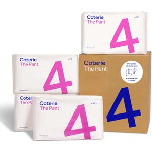 Coterie The Pant, Size 4, Refastenable Training Pants for Sensitive Skin, Hypoallergenic, Super Absorbent Overnight Leak Protection, 2T/3T (20-32 lbs) 136 Count