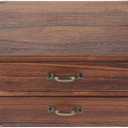 Vintage Wooden Drawer Storage Box Two Drawer Desktop Organizer 9.44X7.08X5.11In Compact Office Organizer with Drawers for Home Desk Accessories and Small Space Storage