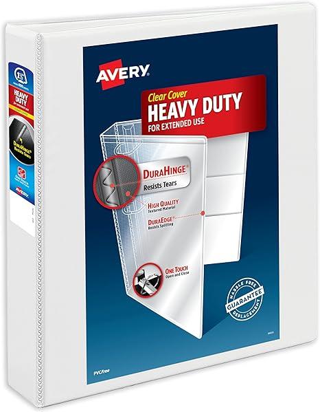 Avery Ultralast 3 Ring Binder, One Touch Slant Ring, Blue Binder
