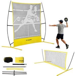 2026 Upgraded Pickleball Practice Rebounder Net, 6FT Pickleball Training Equipment with Metal Frame, Pickle Ball Rebounder for Outdoor Indoor, Pickle Ball Trainer for Dink Volley Training