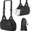 Travel Essentials for Women Men, 1 Pack Black Airplane Footrest Leg Foot Hammock Rest Travel Luggage Accessories Gadgets Under Desk Flying Long Fight Trip Seat Organizer Must Haves Gifts Kids Needs