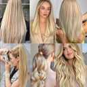 P27/613 Highlight Blonde Tape in Extensions Human Hair 22 Inch Blonde Straight Tape in Seamless Extensions Real Human Hair Skin Weft Seamless Invisible Unprocessed Virgin Remy Hair 45g 10 Pcs