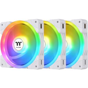Thermaltake SWAFAN EX 14 ARGB PC Cooling Fan White, 3-Fan pcak, 500~2000 RPM, Magnetic Connection, Reversable Blades, sync with MB RGB Software, CL-F170-PL14SW-A