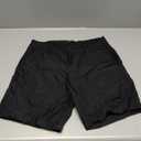 GINGTTO Mens Slim Fit Shorts Skinny Chino Short Tapered Leg Stretch (Black, 34)