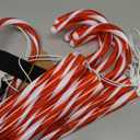 COOLWUFAN 12 Pack Christmas Candy Cane Pathway Markers, 22'' Candy Cane Christmas Decorations Pathway Lights Outdoor with 72 Warm Lights for Xmas Holiday Party Walkway Patio Garden Yard Lawn Decor