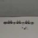 Mop and Broom Hanger Wall Mount, stainless steel Broom Hook Organizer Wall Mounted, Heavy Duty Mop Holder Storage Rack - 3 Racks 4 Hooks for hanging brooms and mops