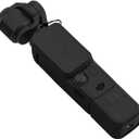 Silicone Protective Case Cover for DJI Osmo Pocket 3 Silicone Sleeve Protective Cover Handheld Gimbal Action Camera Accessories(Black)