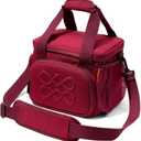 Insulated Lunch Bag for Women, 8L Leak-Proof lunchbox for Work, Fits One Full Meal or 6 Cans (Burgundy)