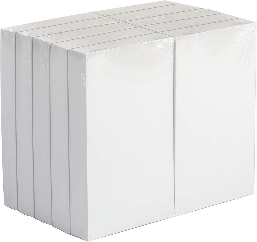 Amazon Basics Blank Index Cards for Studying and Note Taking, White, 3" x 5", 1000 Count (10 Pack of 100), 7.5 pt. Paper Weight