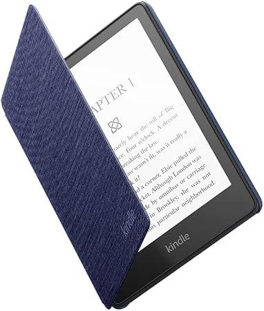 Amazon Kindle Paperwhite Case (11th Generation), Lightweight and Water-Safe, Foldable Protective Cover - Fabric, Color  Denim