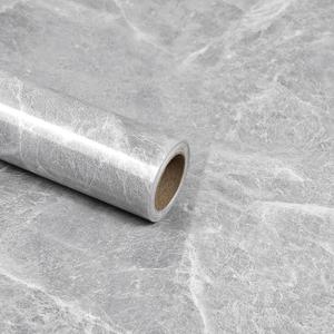 Light Gray Marble Contact Paper 23.6"X472.4" Peel and Stick Wallpaper