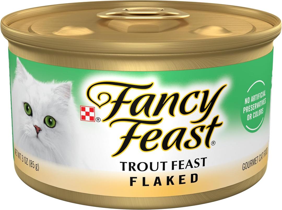 Purina Fancy Feast Wet Cat Food Flaked Trout Feast - (Pack of 24) 3 oz. Cans (EXP 08/12/27)