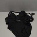 AI'MAGE Womens High Waisted Bikini Sets Tummy Control Swimsuits Two Piece Swim Suits 2025 Crisscross Tie Back Bathing Suits (XX-Large, Black)