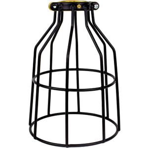 Newhouse Lighting WLG1B Ca Metal Guard for Ceiling Fan, Pendant String Light and Vintage Lamp Shades/Cover, Industrial Wire Fixture Iron Bird Cage, 1 Count (Pack of 1), Black