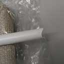 VASAGLE End Table, Small Bedside Table with Fabric Basket, Modern Nightstand, Rectangular Side Table, for Living Room, Bedroom, Matte White and Camel Brown ULET230W10