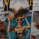 Godont Summer Blue Pool Hot Girls Disco Ball Posters Blue Pool Bikini Wall Art Retro Cocktail Wall Art Aesthetic Paintings Girls Dormitory Canvas Decoration 12x16x3 Inches (12x16Unframed)