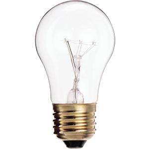 Satco S3720 130V Medium Base 40-Watt A15 Light Bulb, Clear