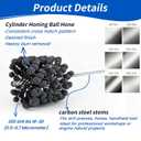 Cylinder Honing Ball Brushes 4.125" (105mm) Diameter 240 Grit Silicon Carbide Compatible with GB41824, Cylinder Honing Deburring Tool for Hydraulic, Pneumatic cylinders, Engine, Brake cylinders