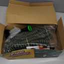 Flexi Hose with 8 Function Nozzle, 75FT - Lightweight Expandable Garden Hose, No-Kink Flexibility, 3/4 Inch Solid Brass Fittings and Double Latex Core - Black and Green