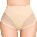 Shapewear Tummy Control Underwear - High Waisted Body Shaper Underwear Low Rise Compression Briefs Girdle Panty (Large)