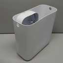 funest Bathroom Small Trash Can with Lid,10L / 2.7 Gallon Slim Garbage Bin Wastebasket with Press Top Lid for Bedroom,Rv,Office,Kitchen,Craft Room