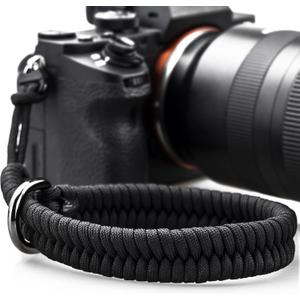 AQAREA Camera Wrist Strap for DSLR Mirrorless Camera, Quick Release Camera Hand Strap with Safer Connector（Black）