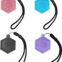 Portable Air Flavor Pods Storage Box – 4 Pack Protective Case with Hanging Rope in 4 Colors, Personality Hexagonal Container for Aromatic Pods, Compatible with Air Up Flavor Pods