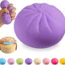 Dumpling Squishy Mystery Box, Viral Squishy Dumpling Toy, Bao Bun Squeeze Stress Relief Fidget Toys for Holiday & Birthday Gifts (Purple)