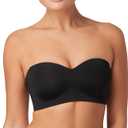 Maidenform Women's Pure Comfort Strapless, Stay-put Wireless, Full-coverage Convertible Bra (Large, Black)