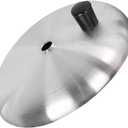 Amosfun Stainless Steel Pan Lid Multipurpose Pot Cover for Skillets Pots Safe Easy to Clean Convenient Handle for Everyday Cooking