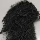 Drawstring Ponytail Extension Kinky Curly Pony Tails Hair Extensions 24 Inch Long Synthetic Curly Clip in Ponytail Hairpiece for Women (1B)