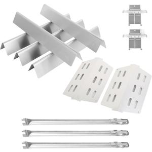 Grill Parts for Weber Genesis 300 Series w/Front Control, Flavorizer Bars and Heat Deflector 62752 Burner Kit for Weber Genesis 300 E/S/EP 310 320 330 for Weber Genesis 300 Accessories