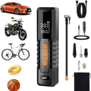 150PSI Portable Tire Inflator, Cordless Air Compressor Pump with 6000mAh Battery, Intelligent LCD Display, Auto Shut Off, for Car, Motorcycle, Bicycle, Balls and Sports Equipment