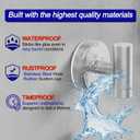 Bntuk Suction Cup Hooks, Shower Hooks for Inside Shower Removable Towel Hooks for Bathroom Window Glass Mirror Tile, Bath Robe Looafh Hook for Hanging Waterproof & Rustproof, Silver(2 Pack)