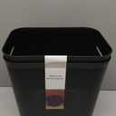 UUJOLY Plastic Trash Can Wastebasket, Garbage Container Basket for Bathrooms, Kitchens, Offices, Kids Rooms, Black, 3.5 Gallon, 2 Pack