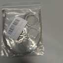 BiyrlyStainless Steel Keyrings,Round Key Rings for Flat Keychains For Home Car Office Keys Attachment (Silver)