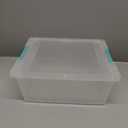 IRIS USA 12 Qt. Plastic Storage Bins Containers with Lids, 4 Pack, Small Sensory Bin, Craft Storage, Craft Organizers & Storage, Organizing Container for Home, Office & Art Supplies, Stackable, Clear