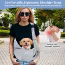 CONLI Small Dog Carrier Sling with Adjustable Strap & Dual Safety - Features Storage Pocket & Detachable Treat Pouch, Hands-Free Pet Sling for Chihuahuas, Yorkies Under 12lbs for Walking, Hiking